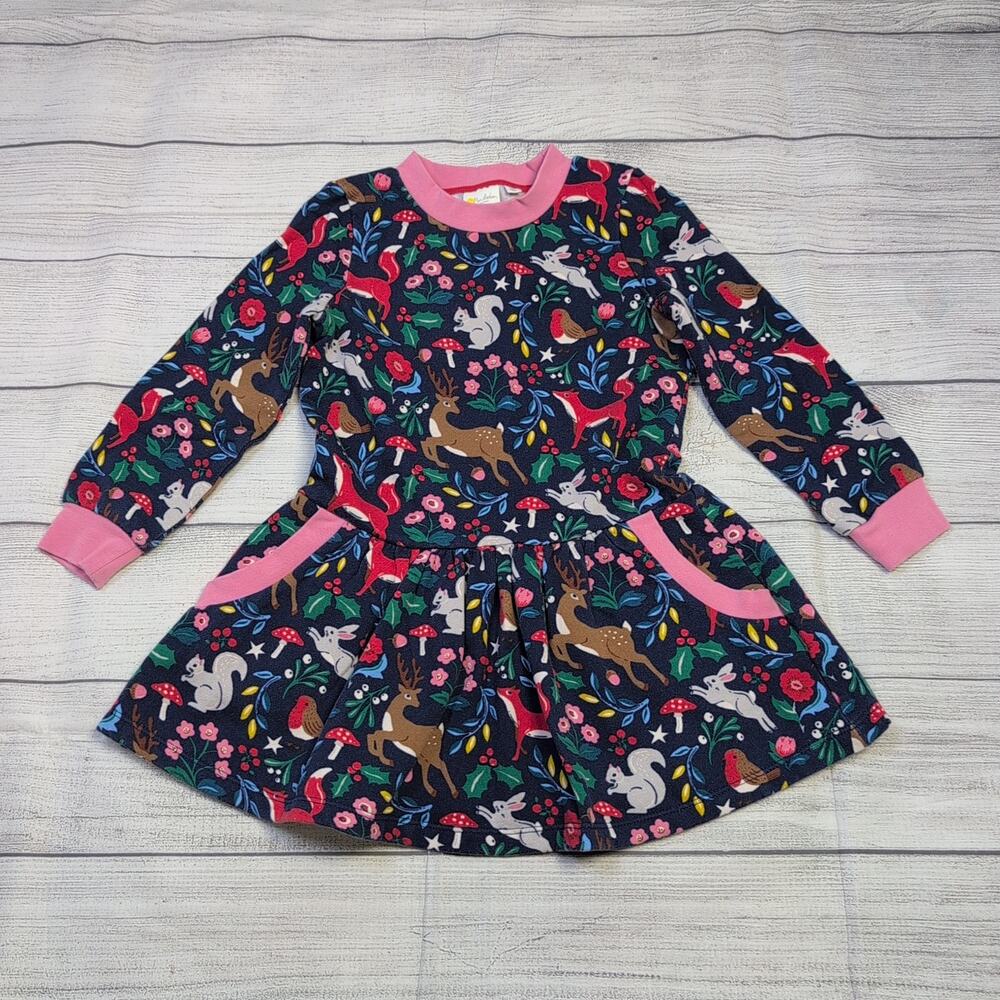 5/6 Mini Boden Woodland Sweatshirt Dress